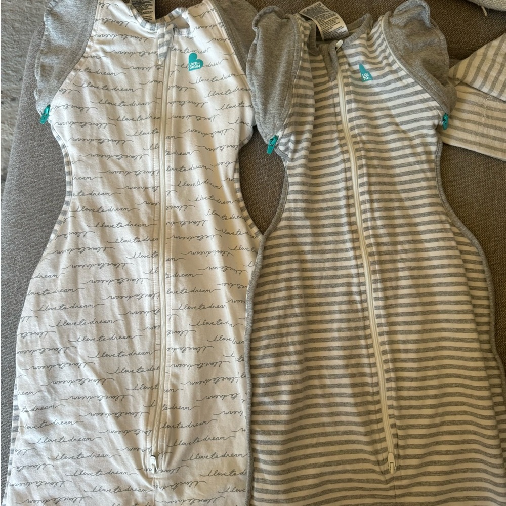 Bundle of 2 - Love to Dream transitional swaddle medium - Gray and White